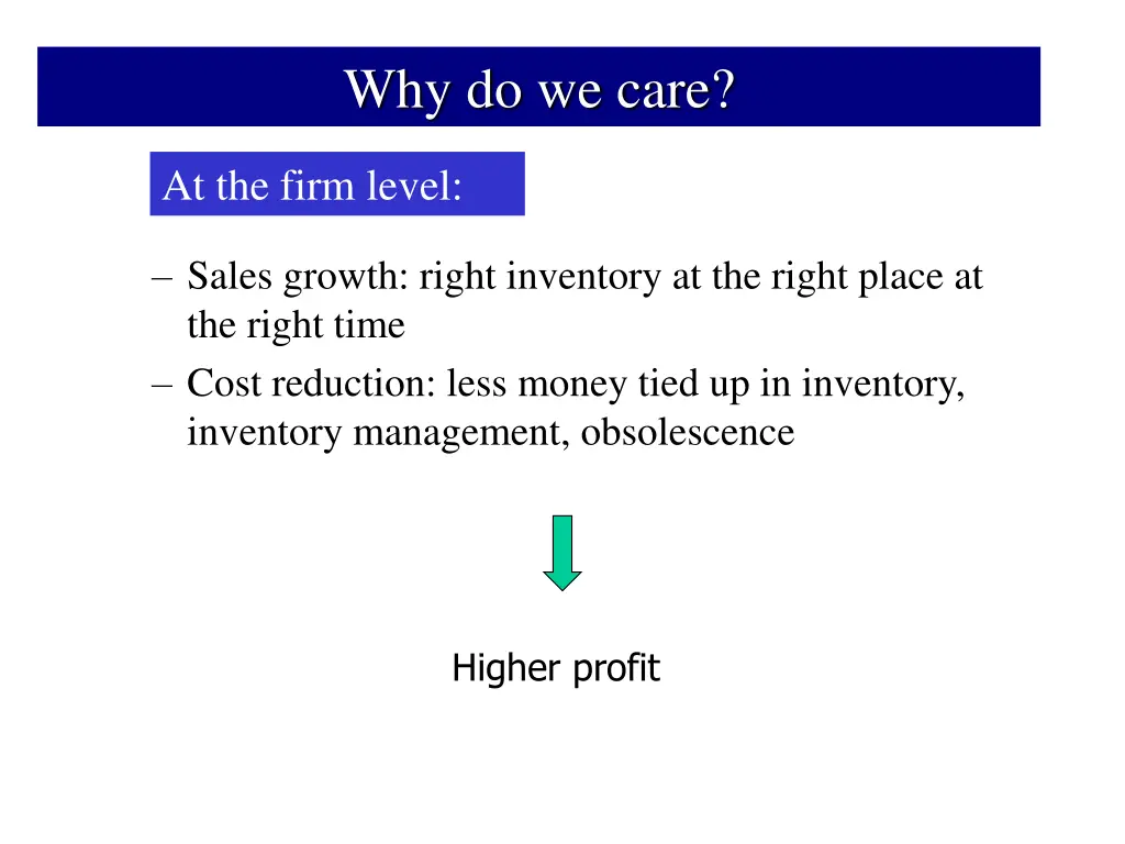 why do we care 1