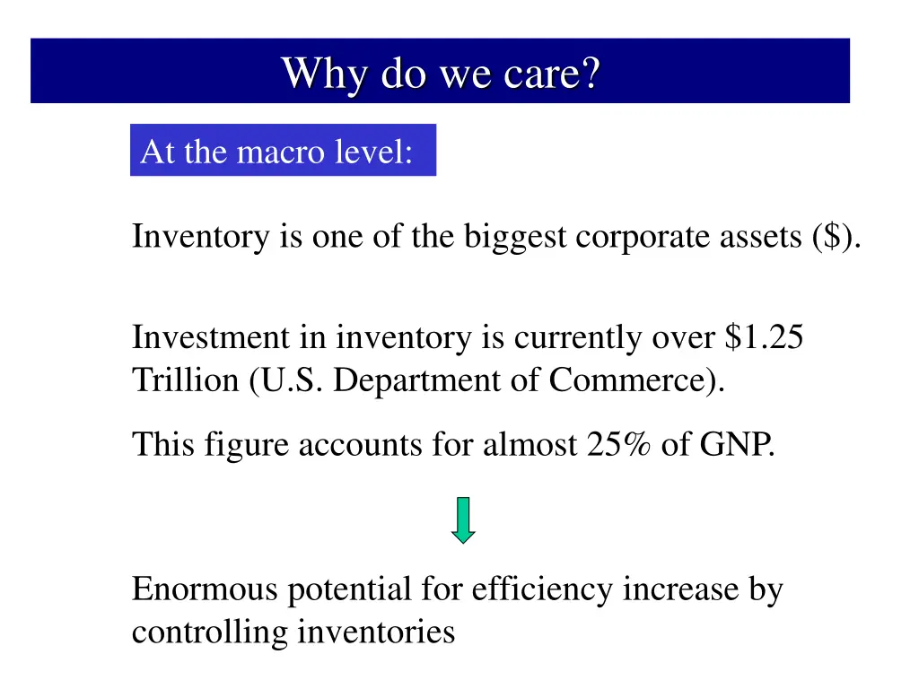 why do we care