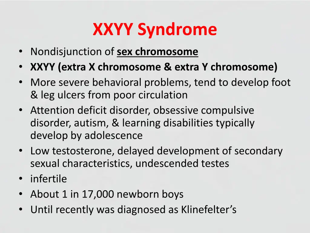 xxyy syndrome