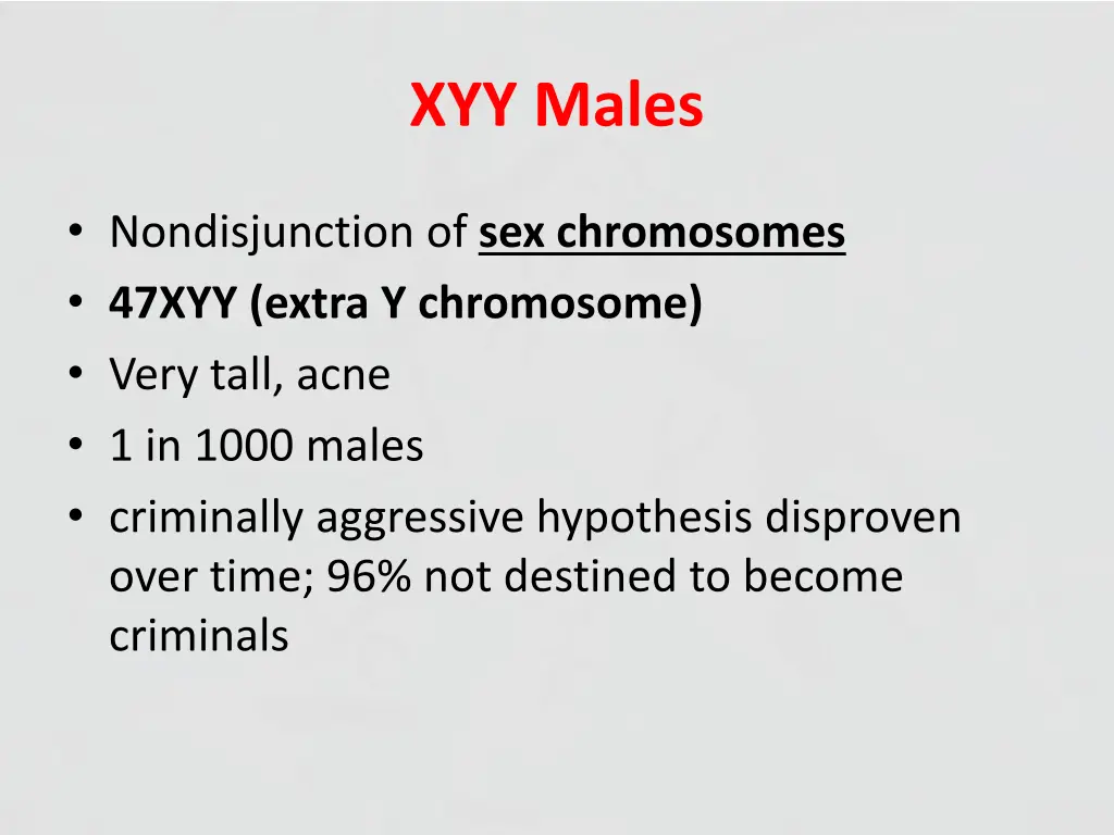 xyy males