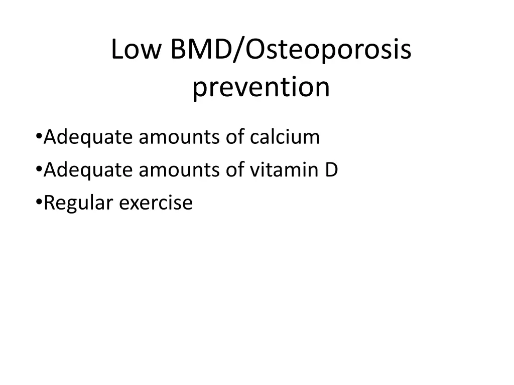 low bmd osteoporosis prevention
