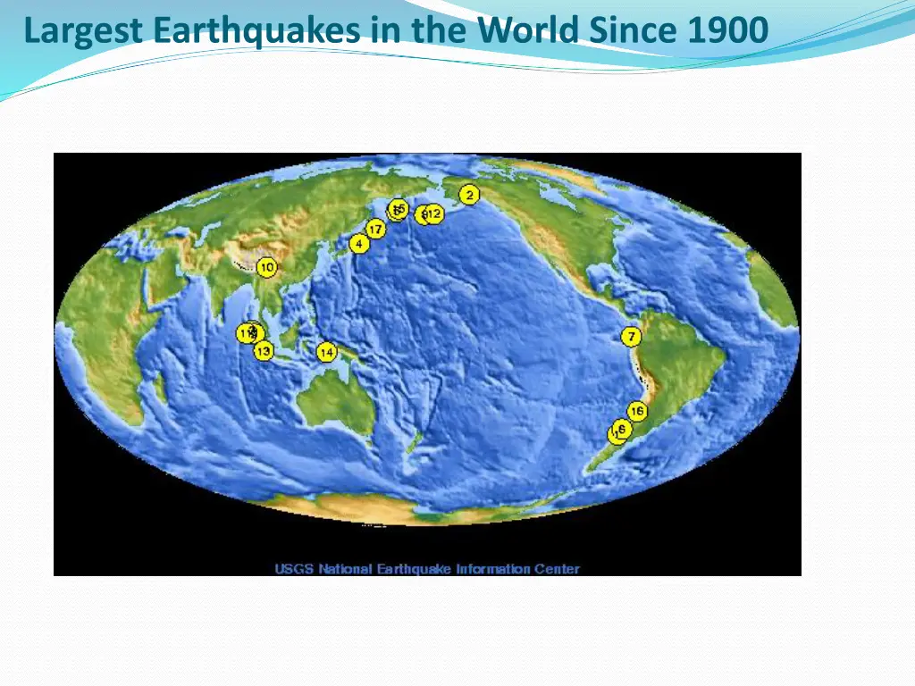 largest earthquakes in the world since 1900