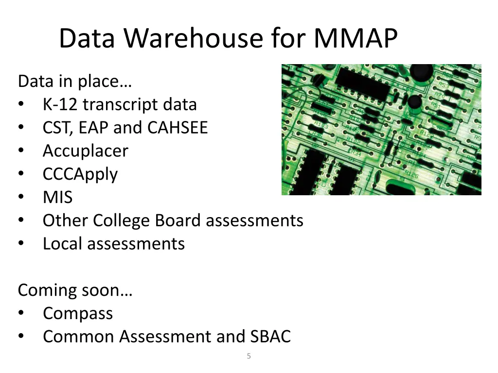 data warehouse for mmap