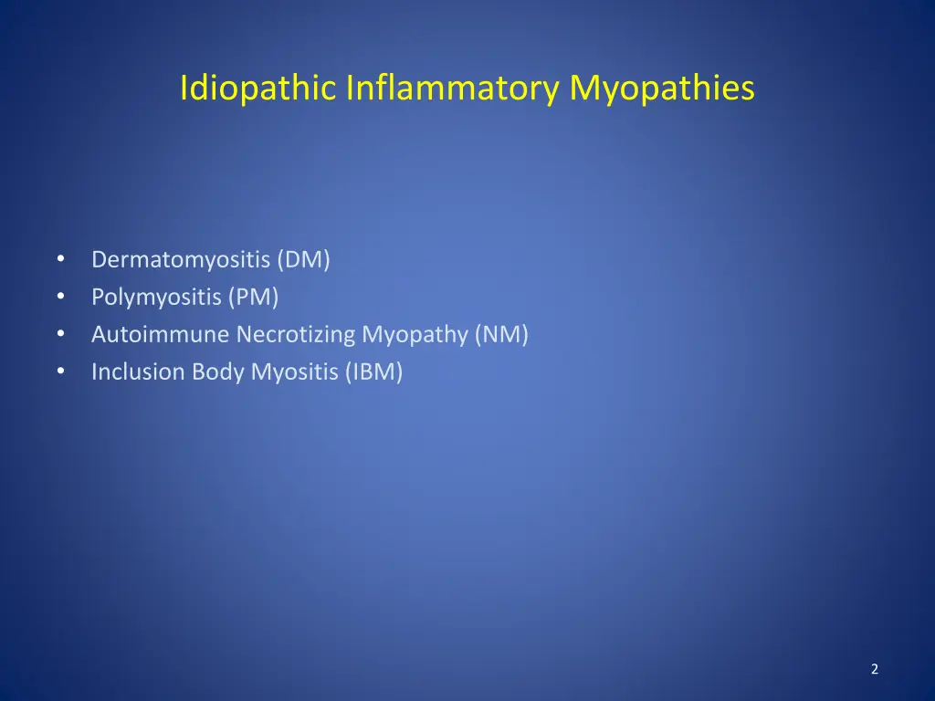 idiopathic inflammatory myopathies 1