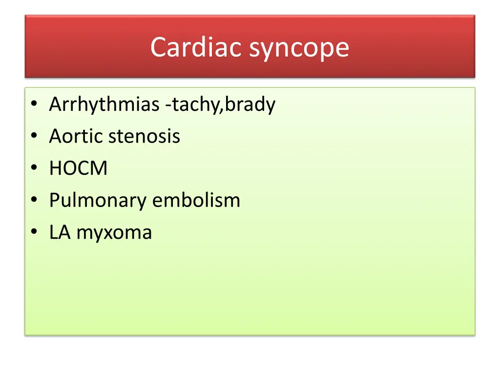 cardiac syncope
