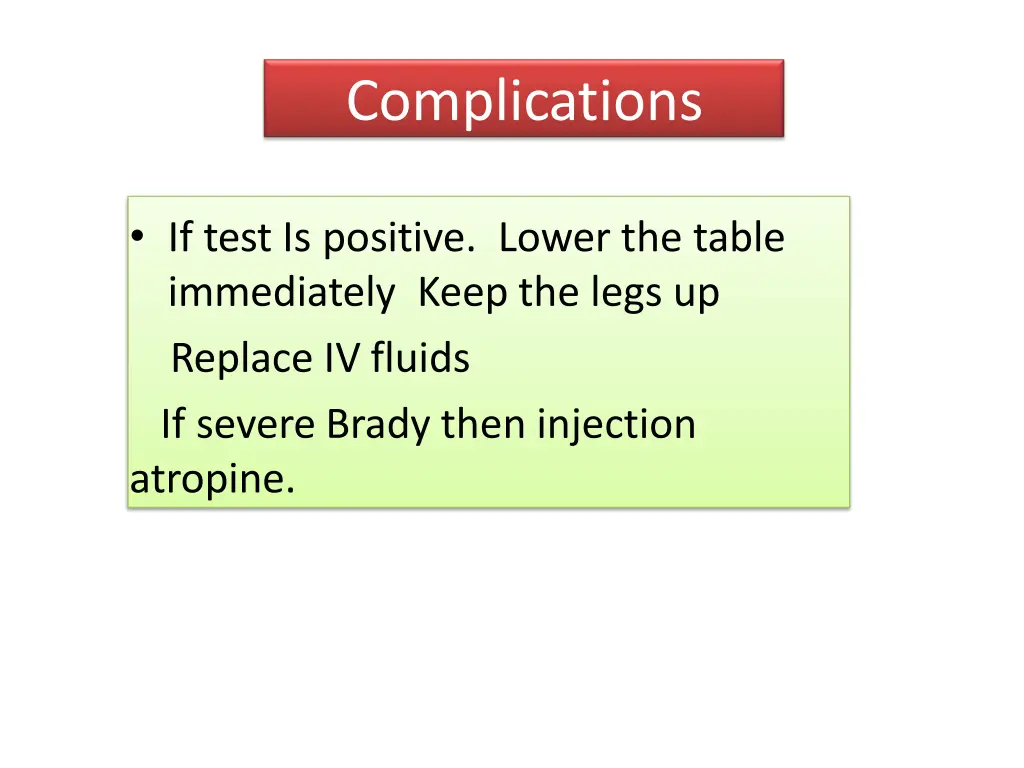 complications