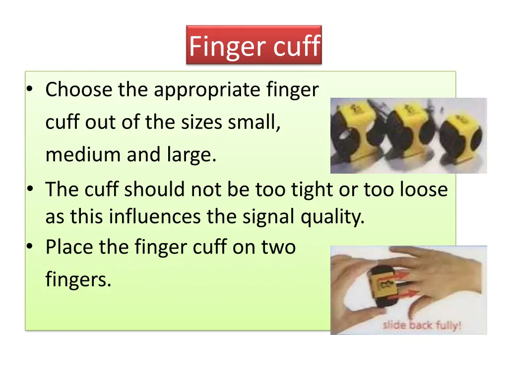 finger cuff