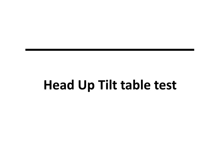 head up tilt table test