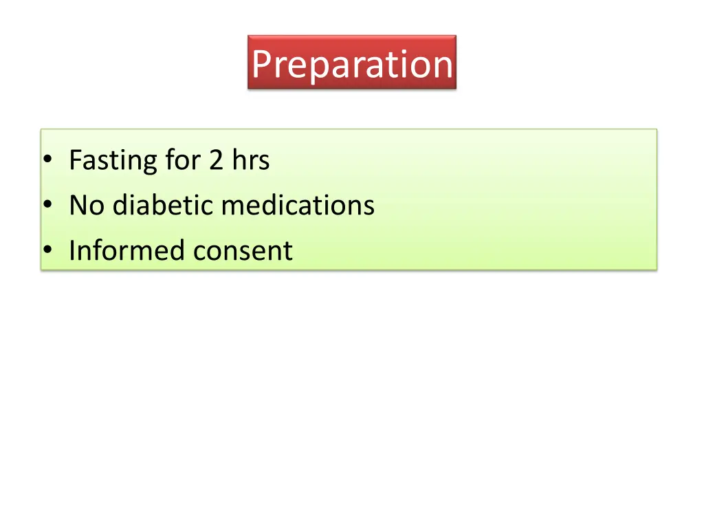 preparation