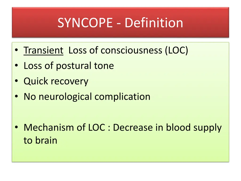 syncope definition