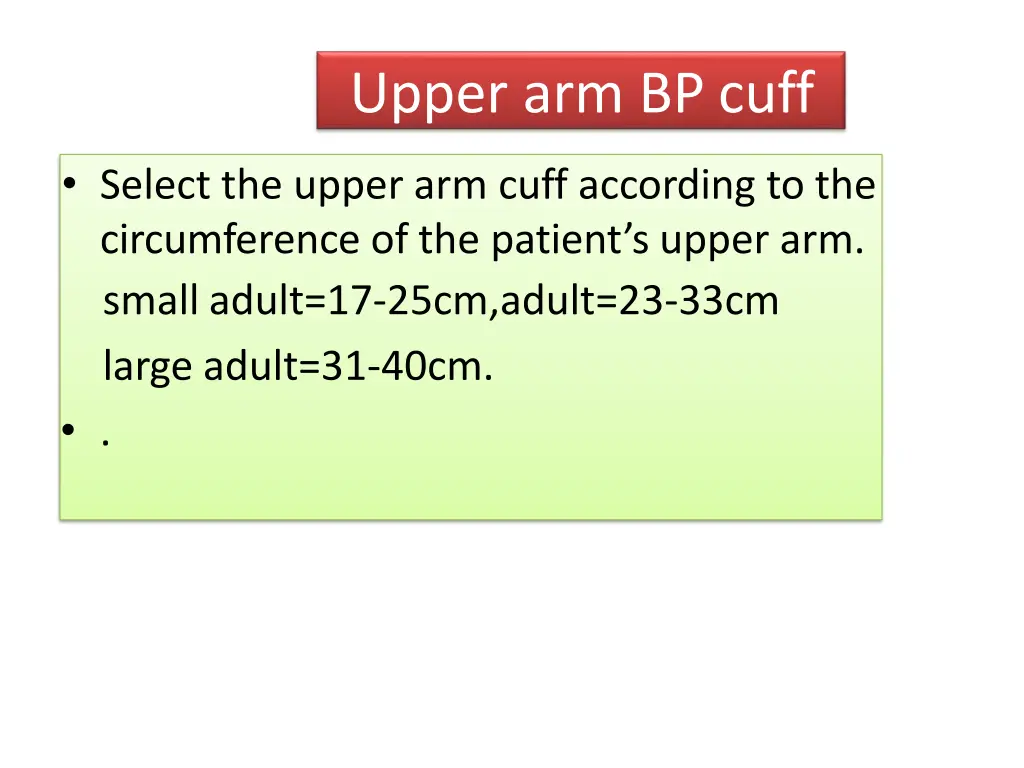 upper arm bp cuff