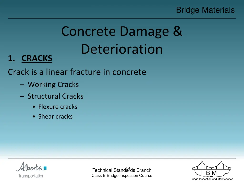 bridge materials 15