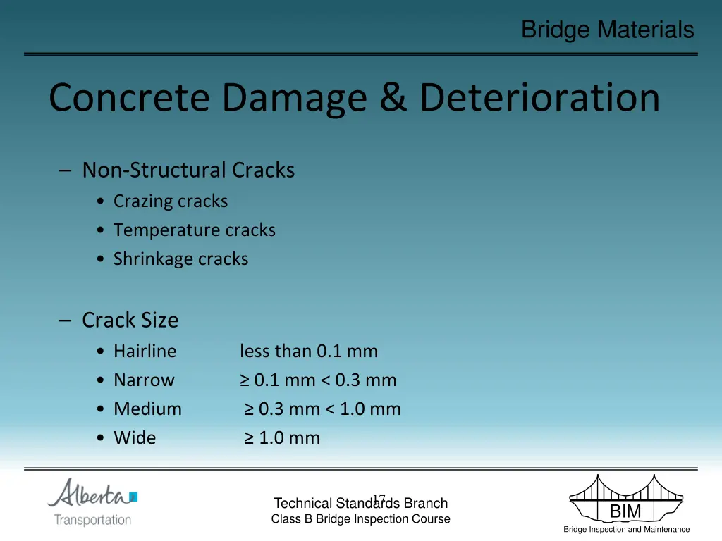 bridge materials 17