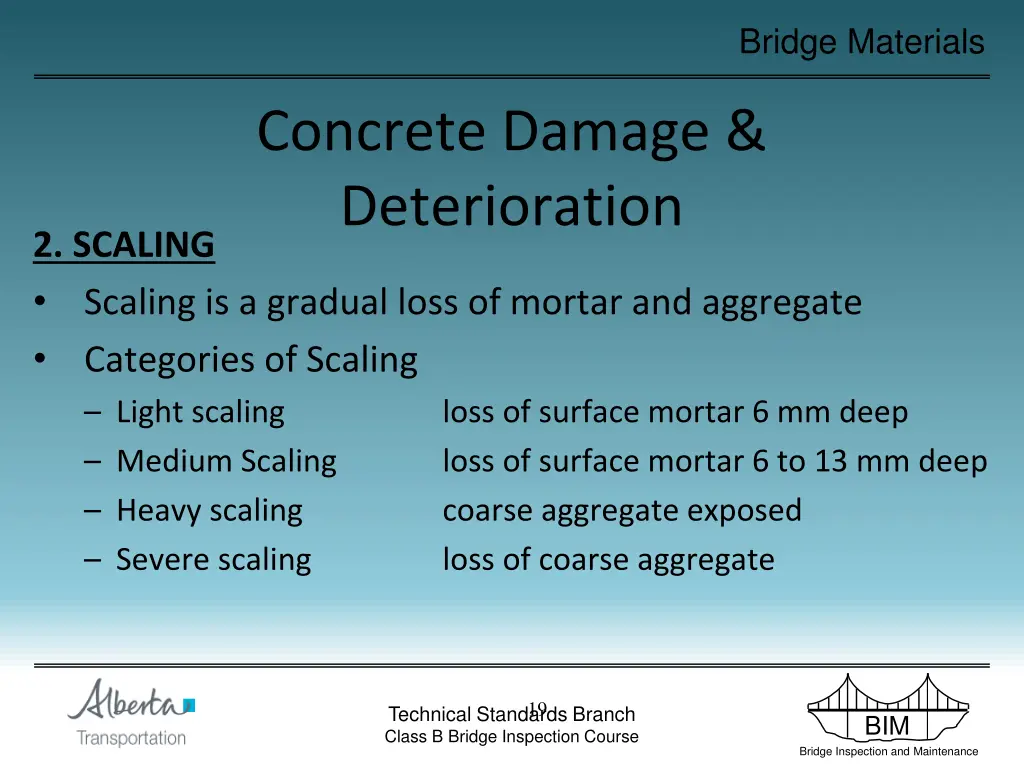 bridge materials 19