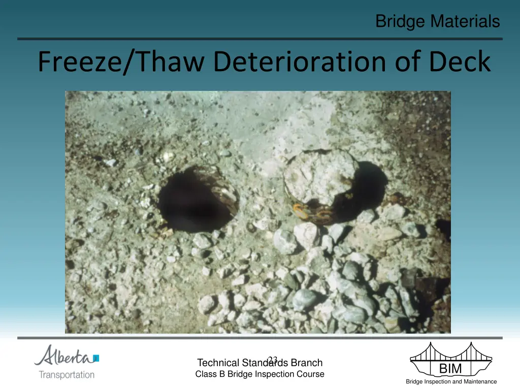 bridge materials 23