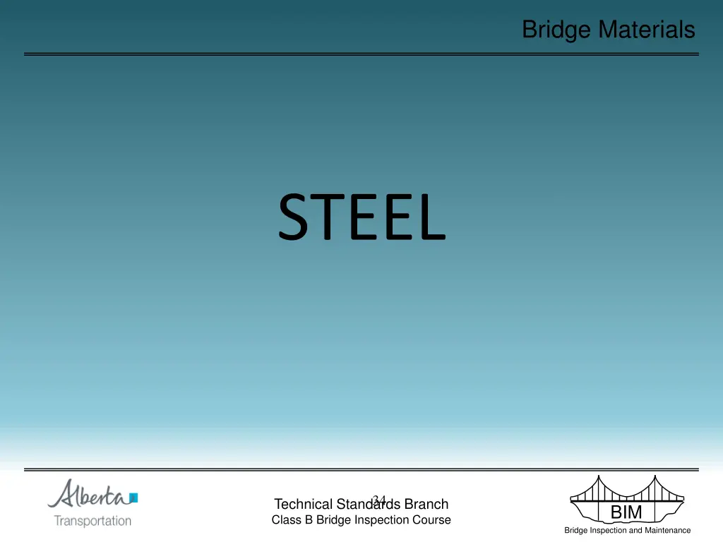 bridge materials 34