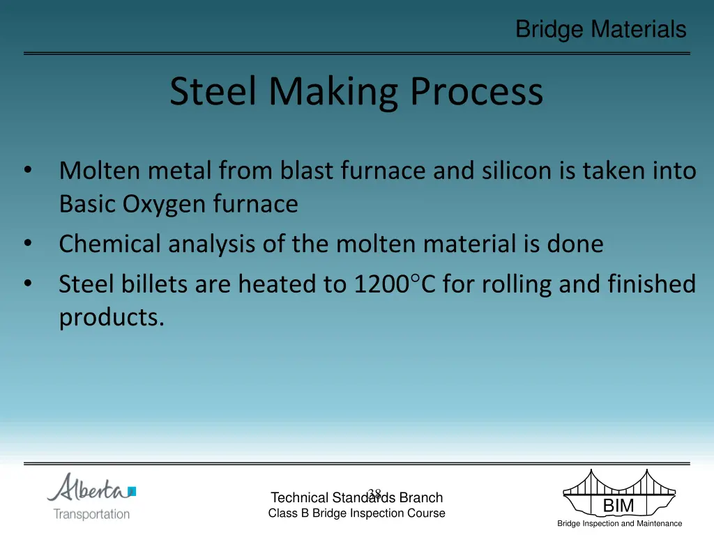 bridge materials 38