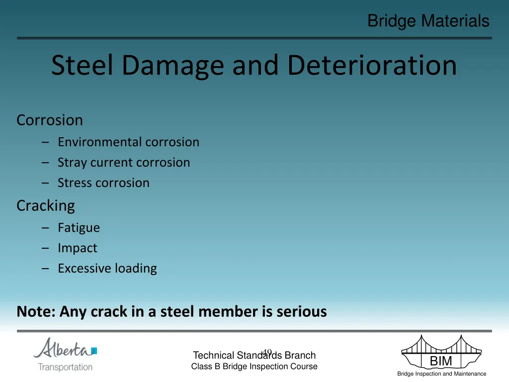 bridge materials 46
