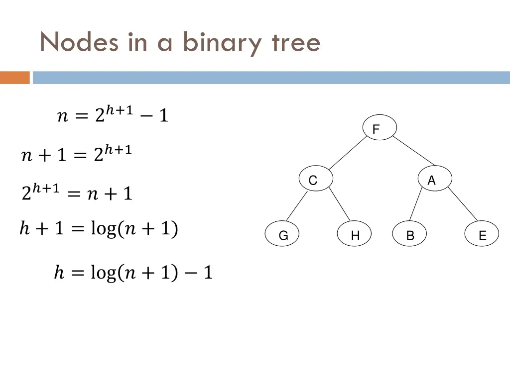 nodes in a binary tree 6