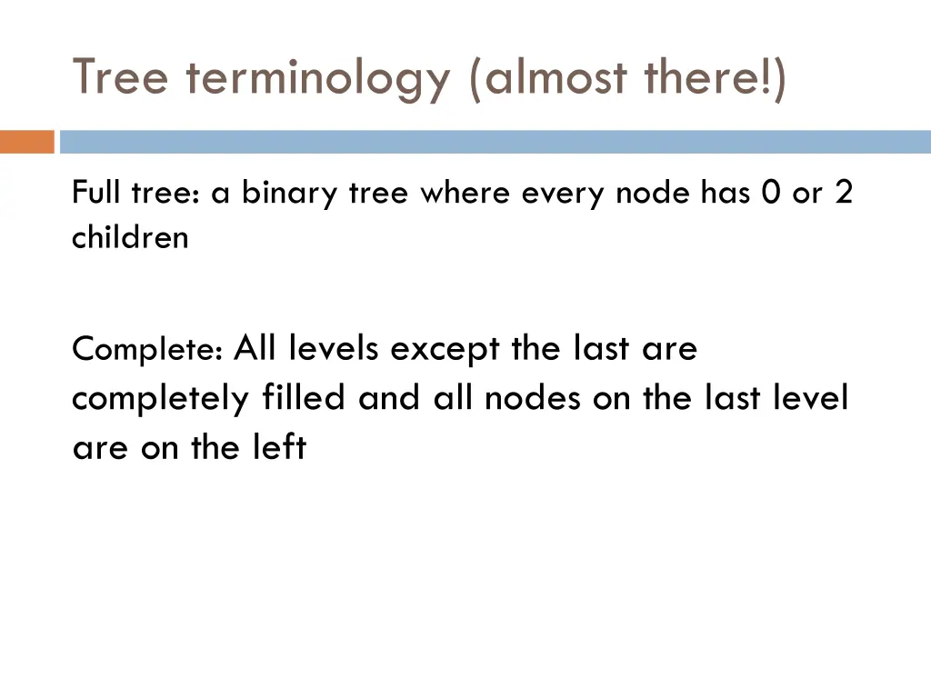 tree terminology almost there