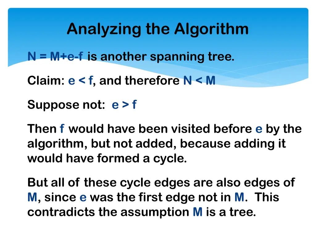 analyzing the algorithm 1
