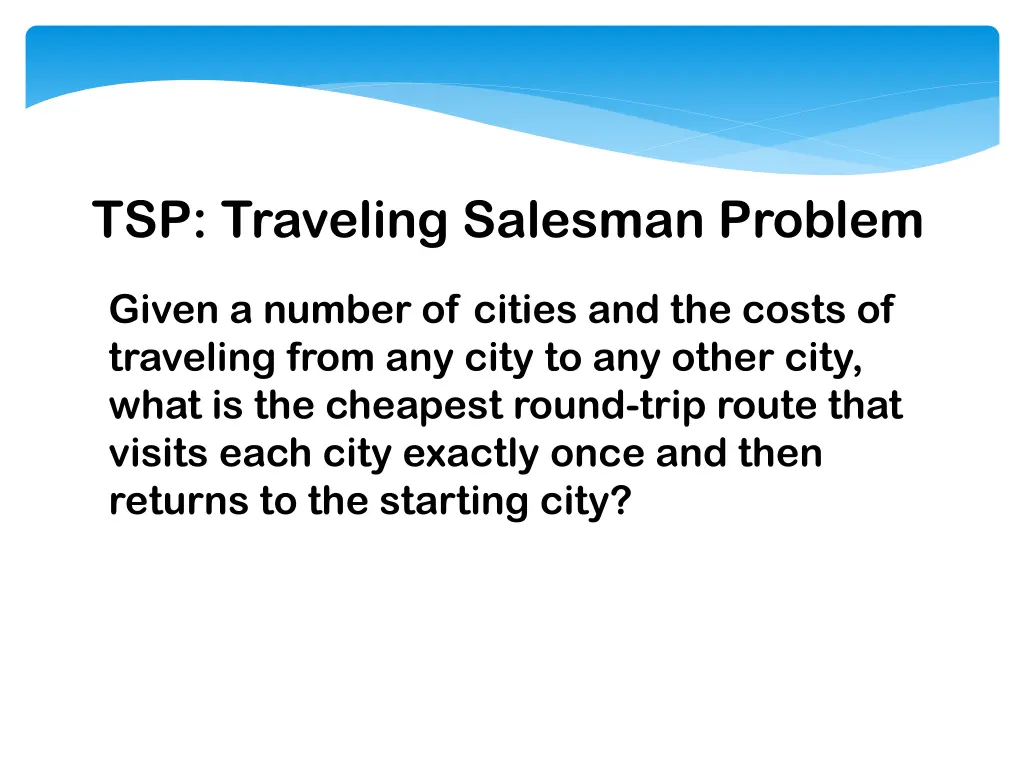 tsp traveling salesman problem