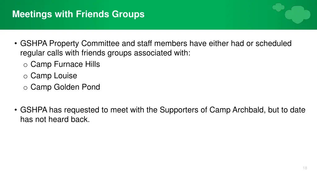 meetings with friends groups