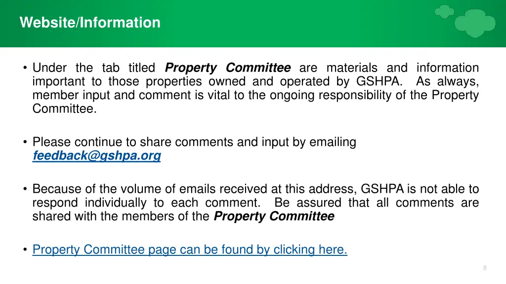 website information