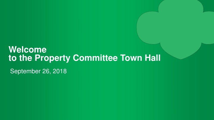 welcome to the property committee town hall