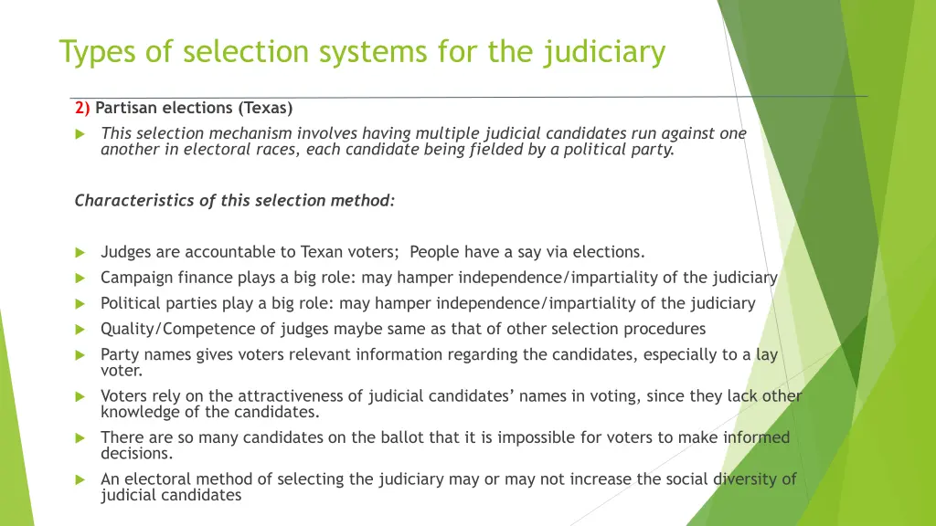 types of selection systems for the judiciary 1