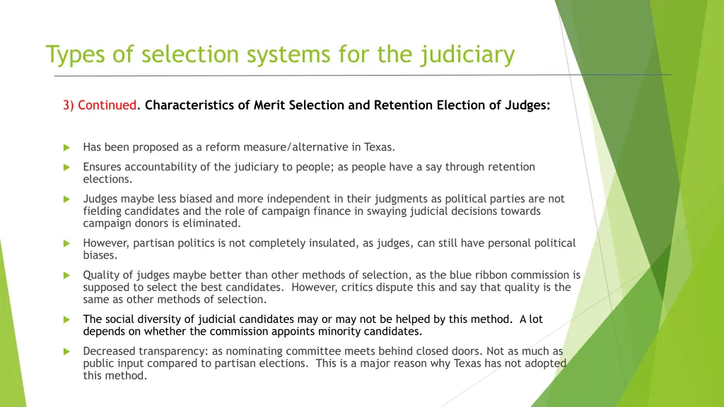 types of selection systems for the judiciary 3