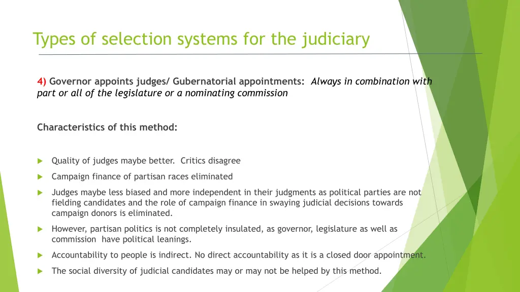 types of selection systems for the judiciary 4