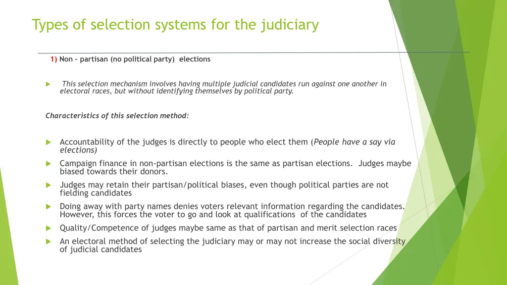 types of selection systems for the judiciary