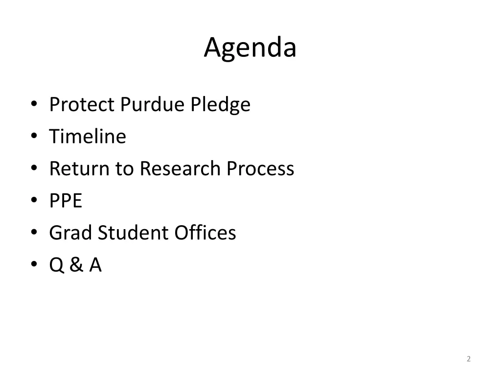 agenda