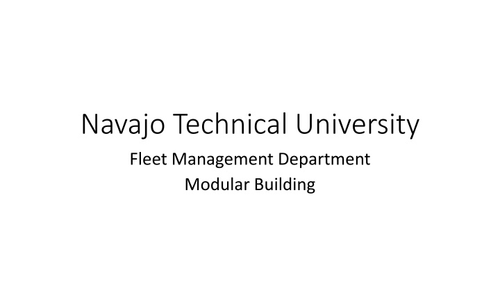 navajo technical university fleet management