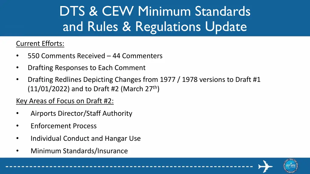 dts cew minimum standards and rules regulations 2