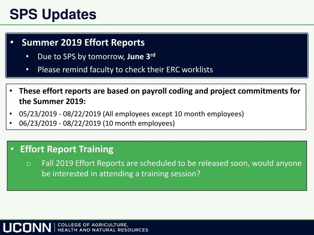 sps updates
