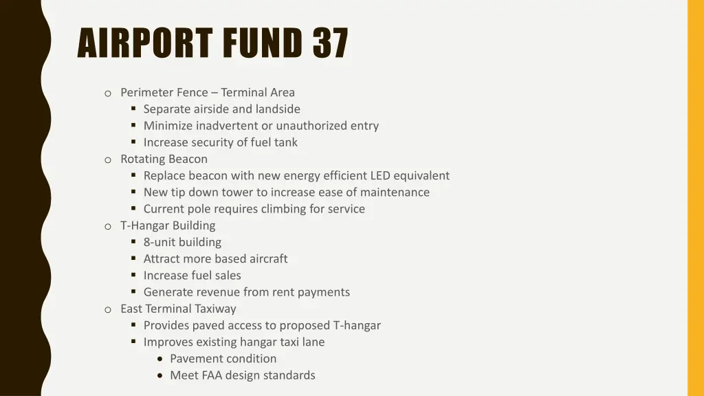 airport fund 37