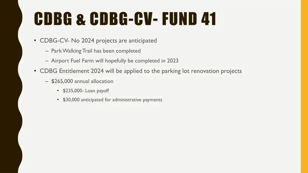 cdbg cdbg cv fund 41