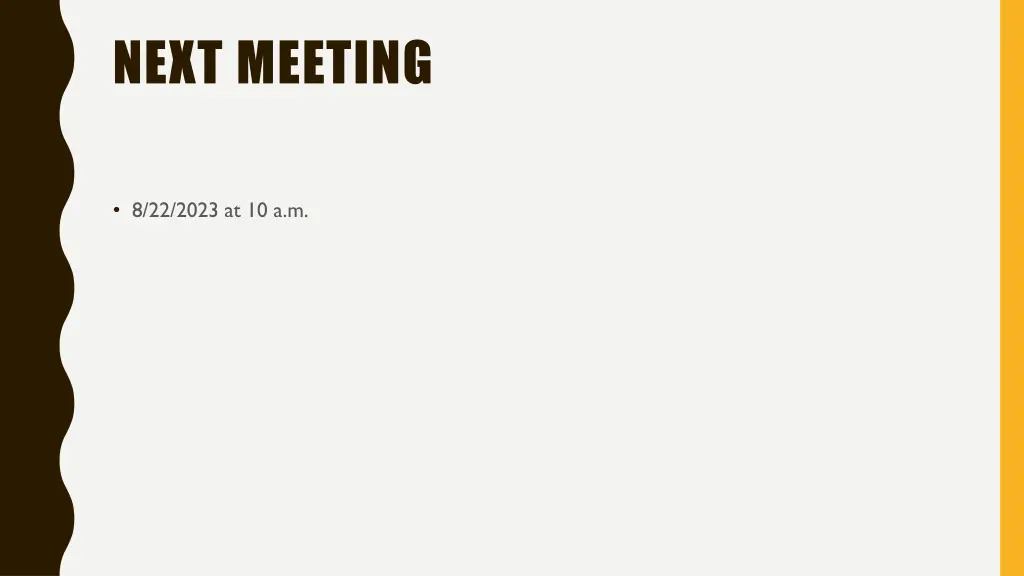 next meeting