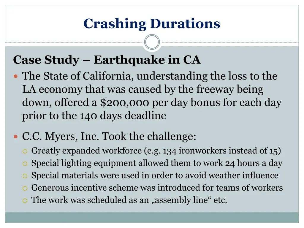 crashing durations 2