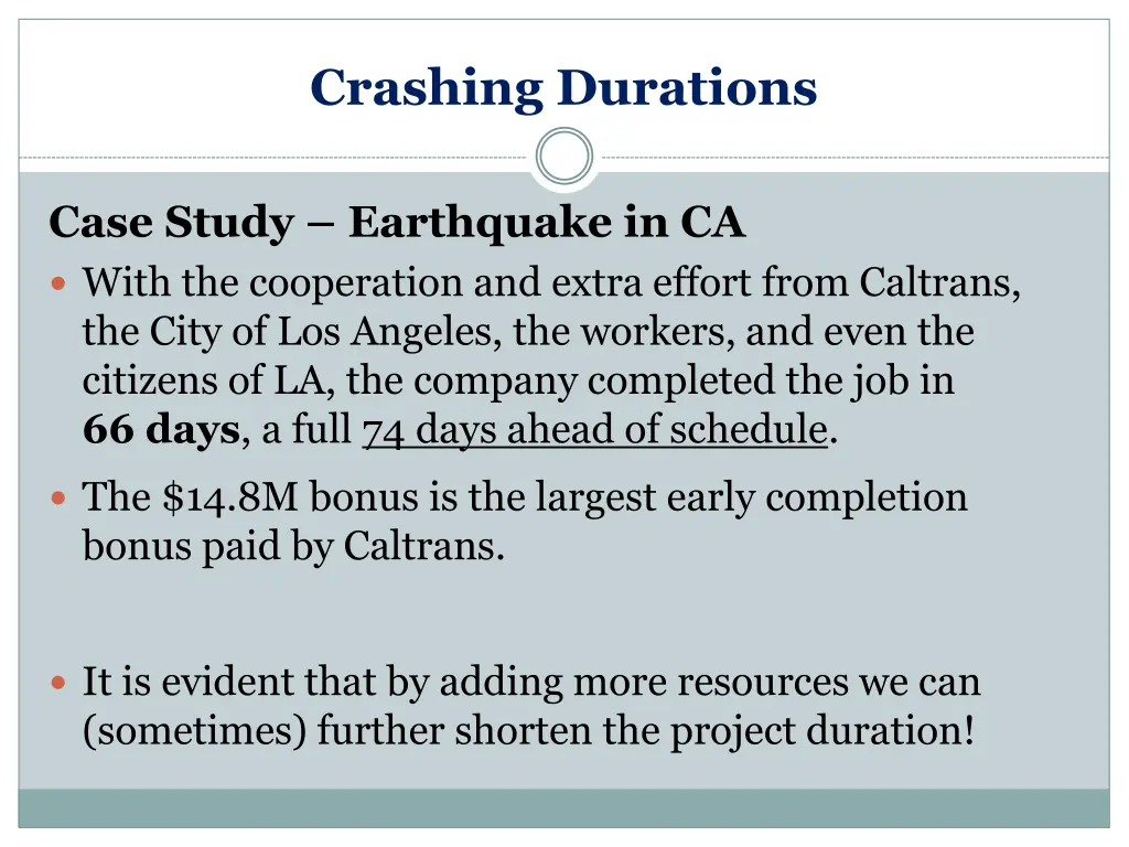crashing durations 3