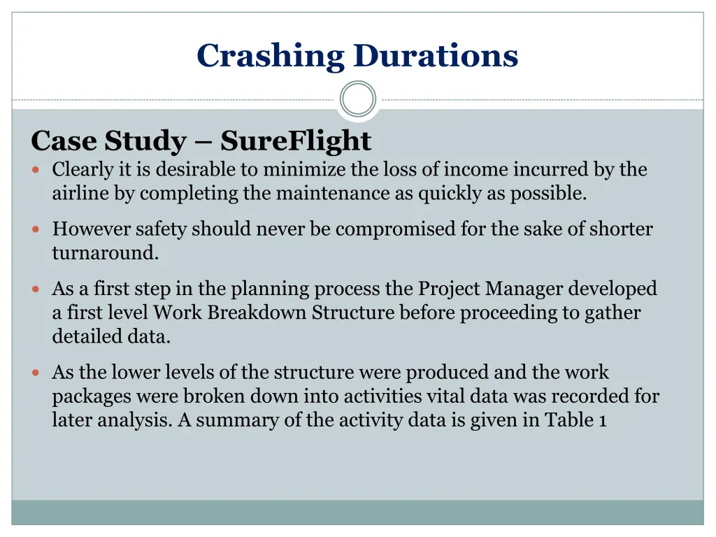 crashing durations 6