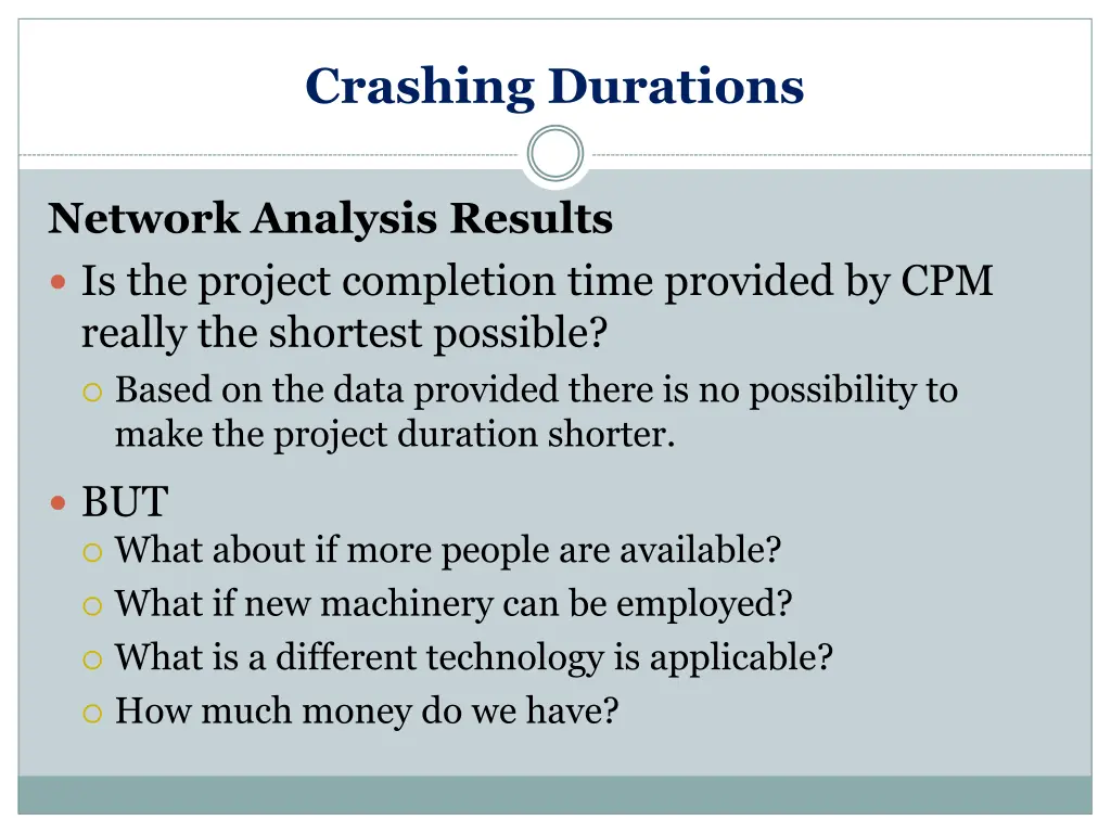 crashing durations