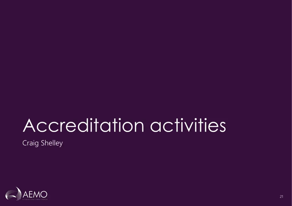 accreditation activities craig shelley