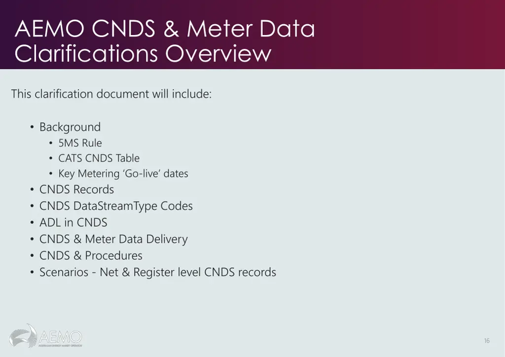 aemo cnds meter data clarifications overview