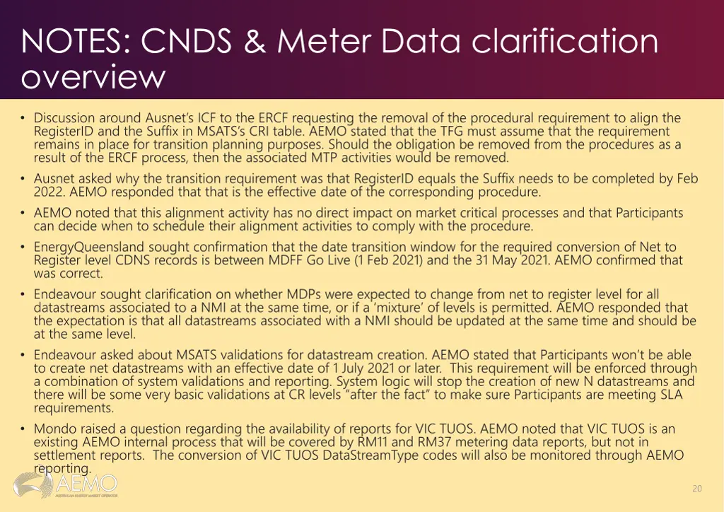 notes cnds meter data clarification overview