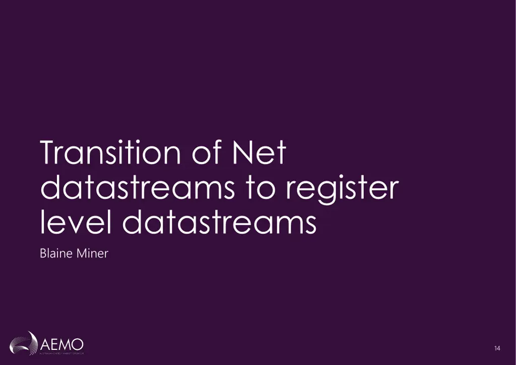 transition of net datastreams to register level