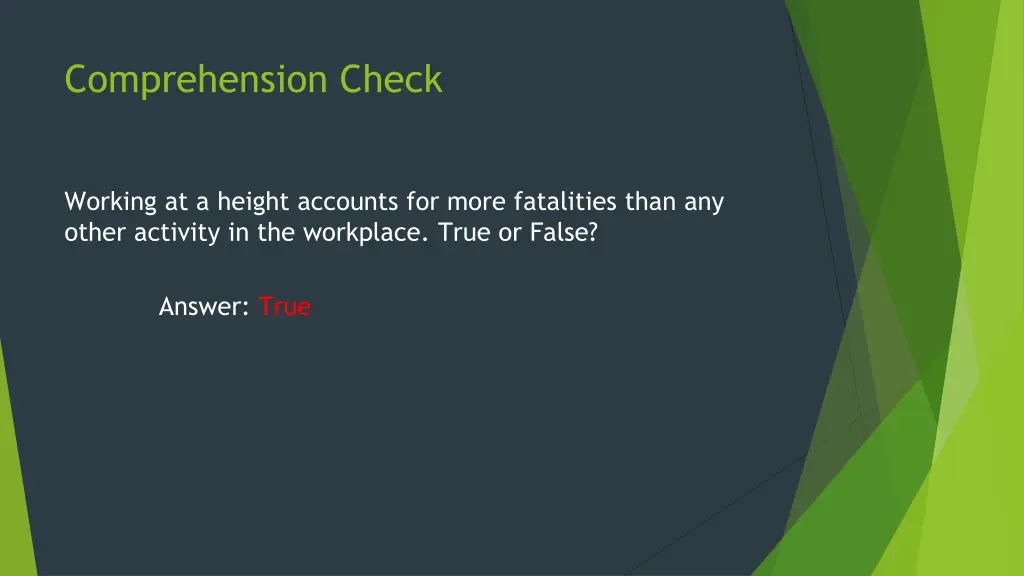 comprehension check 1