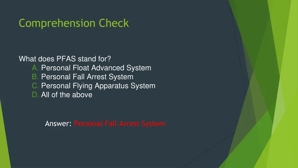 comprehension check 2